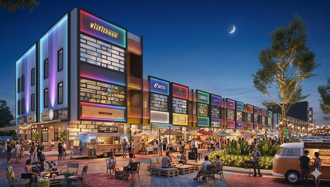 Propose night market photo generated by AI